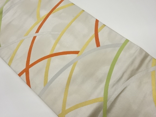 リサイクル　抽象模様織出し名古屋帯